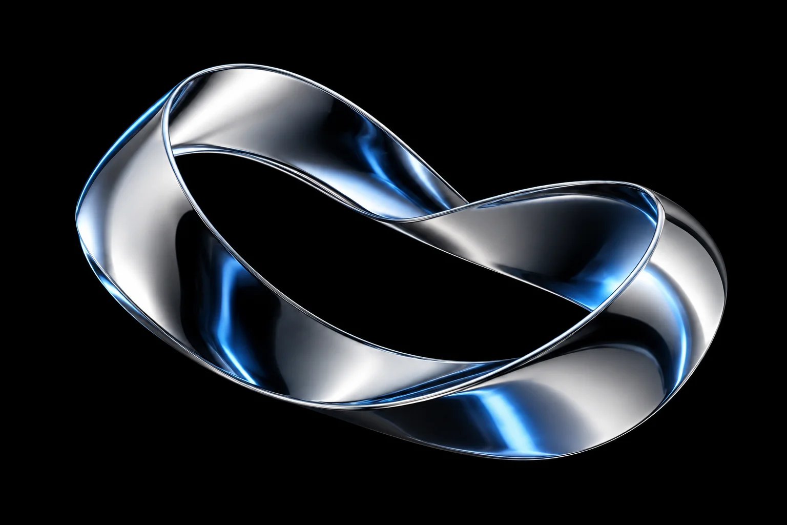 Collabrey ring artwork with interconnected chrome surfaces